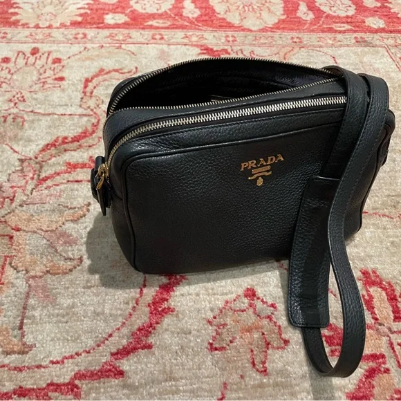 Prada Vitello Daino Double Zip Camera Bag